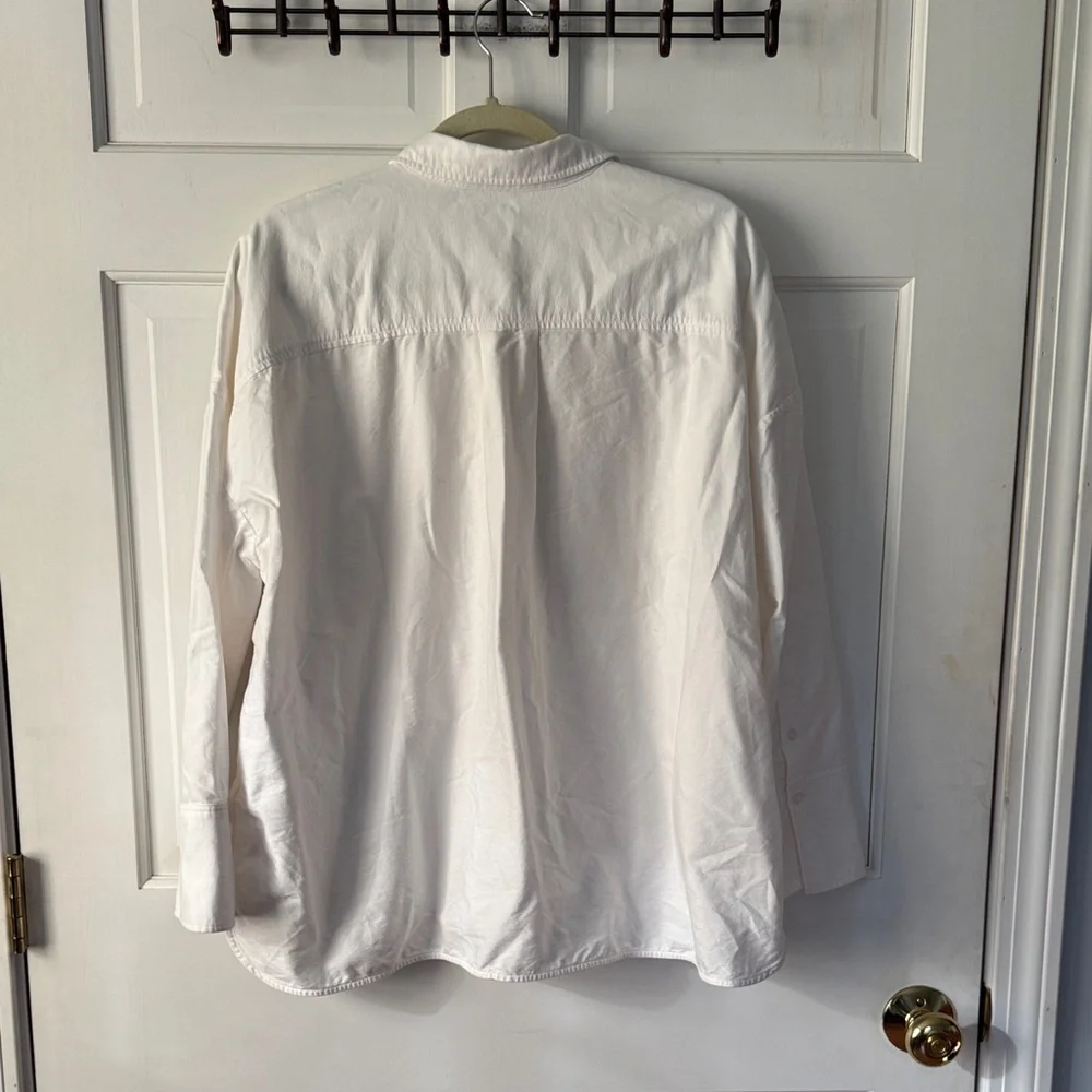 Everlane Organic Cotton Oxford Shirt in White L - Picture 4 of 14